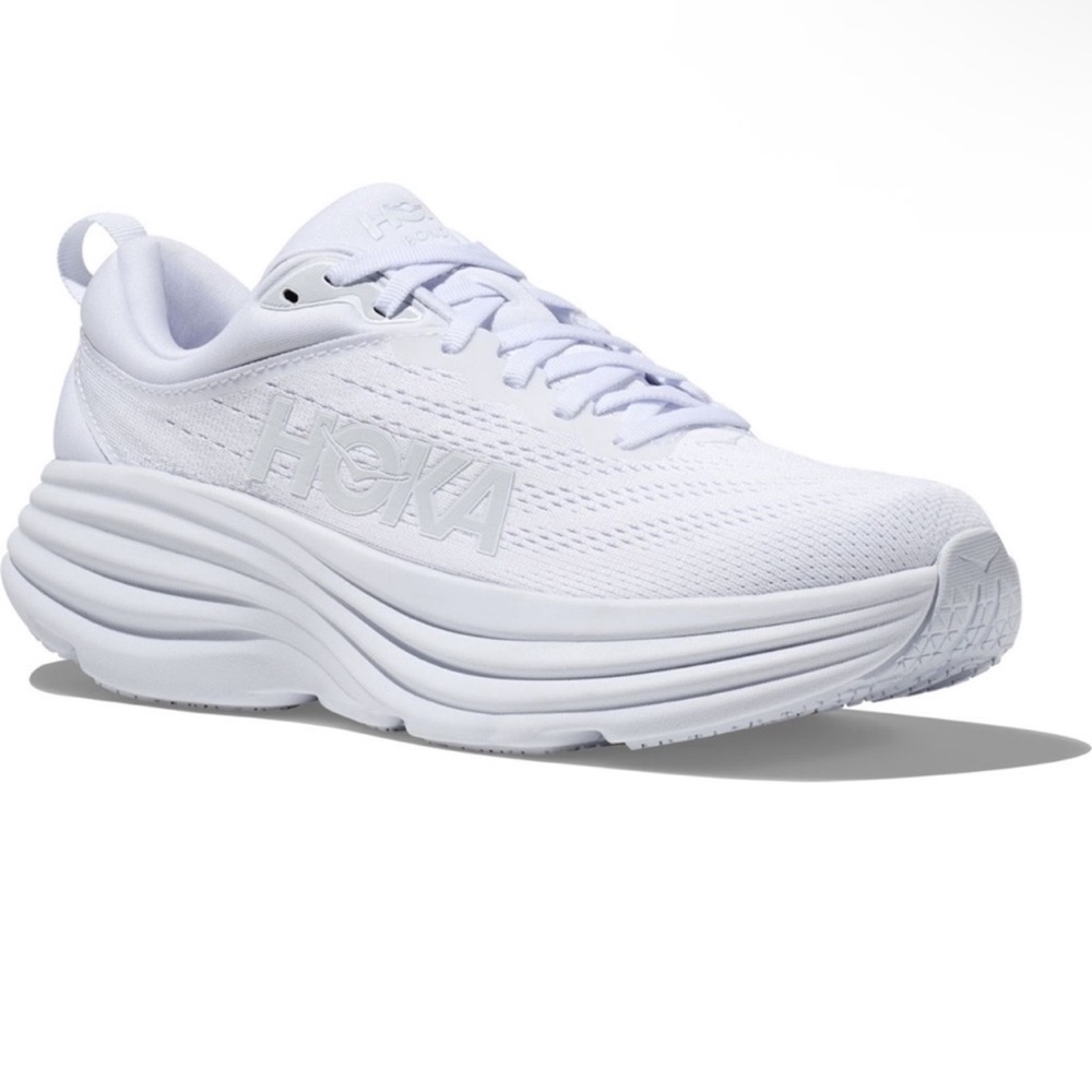 HOKA Bondi 8 Brand New in Box Women’s White Running Shoes